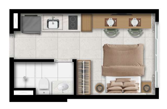 STUDIO PRIME // 18 M² DE ÁREA PRIVATIVA