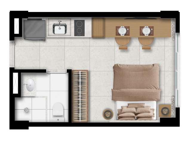 STUDIO PRIME // 20,05 M² DE ÁREA PRIVATIVA